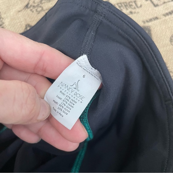 Nancy Rose Performance Black Ripped Slits High Rise Front Pocket Legging Size 6 - Picture 8 of 16